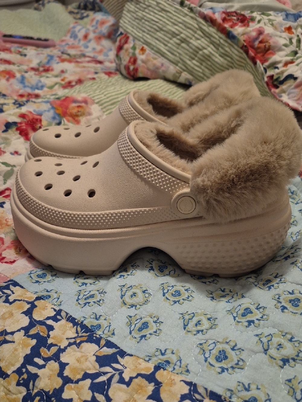 Crocs Fur Lined Platforms